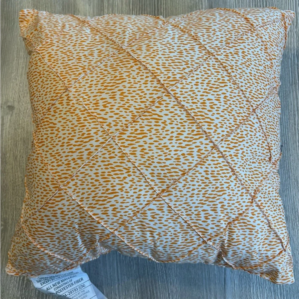 Lush Decor Rowley Set Replacement Pillow Only Orange Diamond Pattern Reversible